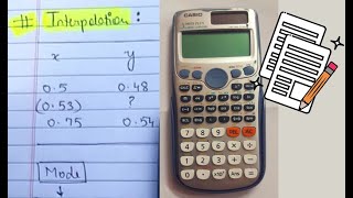 Interpolation On Calculator  fx991ES Plus [upl. by Sophronia705]