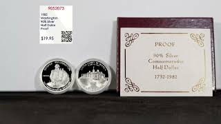 1982 Washington 90 Silver Half Dollar  Proof [upl. by Pentheas]