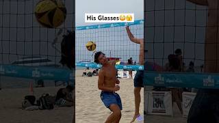 BLOCKED Straight into his Face🫣🏐❌ beachvolleyball volleyball volleyballlove volleyballplayer [upl. by Eimmij]