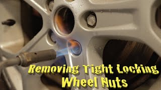 Removing a Tight Locking Wheel Nut Dont Shear Your Locking Wheel Nut Key [upl. by Kiryt]