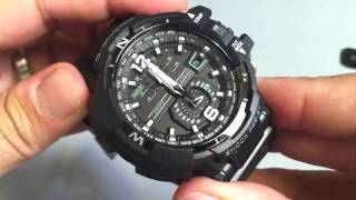 Casio GShock Aviation GWA11001A3 Solar Atomic Compass Watch [upl. by Araes]