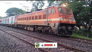 WAP4 with 17411 Mahalaxmi express departing Jayasingpur station [upl. by Charyl]