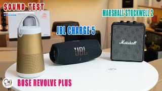 Bose Revolve Plus amp JBL Charge 5 amp Marshall Stockwell 2 l Sound Test [upl. by Anne286]