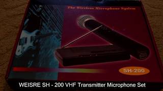 WEISRE SH  200 VHF Transmitter Microphone Set  Review GearBest [upl. by Letney725]