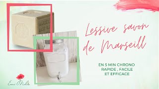 Recette LESSIVE maison simple et rapide au savon de MARSEILLE en  de 5 min  DIY🌱 [upl. by Adnwahsor]