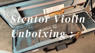 입문용중급용 바이올린 추천 언박싱 영상  Stentor Violin 1550 Unboxing [upl. by Doyle]