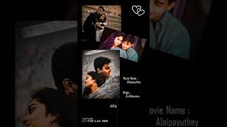 Netru Mun Iravil  Snegithane  Alaipayuthey  Latest WhatsApp Status  Old song Status  Lyrics [upl. by Amandie921]