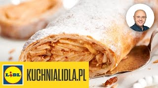 🍎🍏 Najlepszy strudel jabłkowy z lodami i sosem waniliowym  Paweł Małecki  Przepisy Kuchni Lidla [upl. by Linn453]