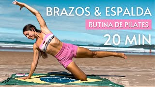 Pilates para fortalecer y tonificar espalda brazos y abdomen en 20 minutos  estiramiento relajante [upl. by Kcirdehs769]