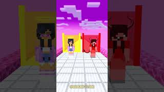 Destiny Run Aphmau vs Noob Girl  MINECRAFT funnyshorts [upl. by Yadseut662]