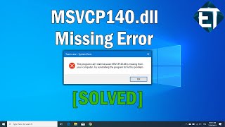 How to Fix MSVCP140dll Missing in Windows 10 8 7 2 Fixes [upl. by Enohs]