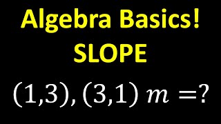 How to Find The Slope Of A Line Given 2 Points  Slope Formula [upl. by Willtrude917]