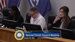 St Tammany Parish Special Council Special Meeting  October 30 2024 [upl. by Meibers]