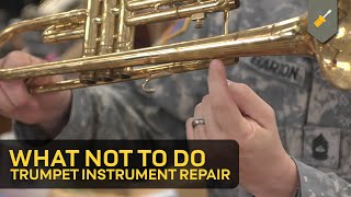 What Not To Do Trumpet Instrument Repair [upl. by Hgiellek]