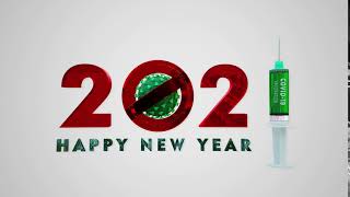 2021 Happy New Year Covid 19 Vaccine  High Quality Ultra Hd 4K Video [upl. by Easton757]