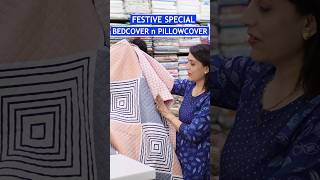 Diwali Special Bedsheet amp Pillow Cover Shopping  Festive Home Makeover Ideas shorts [upl. by Liebman230]