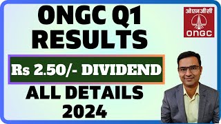 ONGC Final dividend 2024  ONGC Q1 results latest news  ONGC details [upl. by Ahsikal]