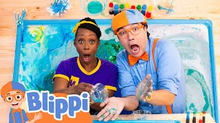 Color Mixing Fun with Blippi  Learn Colors with Milk Experiments  Educational Videos for Kids [upl. by Saire]