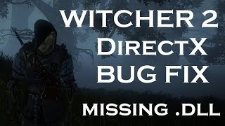 The Witcher 2  Missing dll file DirextX bug fix [upl. by Cele575]