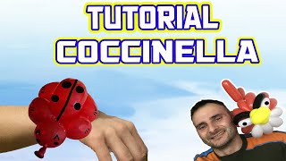 Palloncini modellabili Tutorial 1  Braccialetto Coccinella  balloons for beginners [upl. by Auqinimod]