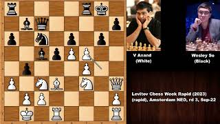 Return of the Legend Viswanathan Anand vs Wesley So  Levitov Chess Week Rapid 2023 [upl. by Elamrej675]