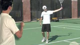 Tennis OneHanded Backhand Progressions Step 5 Full Motion [upl. by Hamehseer]