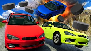 Testing Puck Avalanche VS Cars in BeamNG Drive Mods [upl. by Taryne]