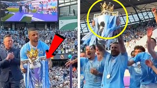 Man City Players Reaction To Winning The Premier League 20232024 [upl. by Nelie]