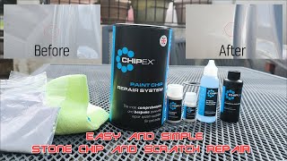 3 Easy Steps to Fix Stone Chips or Deep Scratches with Touch Up Paint Repair kit from CHIPEX HD [upl. by Takken]