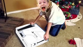 Kid RAGES after getting FAKE PS5 for Christmas [upl. by Ahsait328]