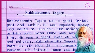 Rabindranath Tagore essay in English  Essay on Rabindranath Tagore in English [upl. by Errol]