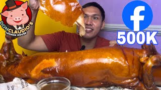 Lechon Mukbang 500K Followers on Facebook by DonClaudios Lechon House [upl. by Yrahca166]