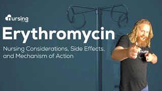 Erythromycin Nursing Considerations Side Effects and Mechanism of Action Pharmacology for Nurses [upl. by Wilen]