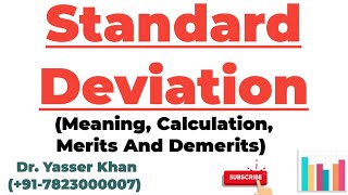 Standard Deviation  Meaning Calculation Merits And Demerits [upl. by Ambrose852]