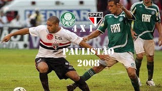 Palmeiras 4 x 1 São Paulo  Campeonato Paulista 2008  Gols [upl. by Artenahs268]