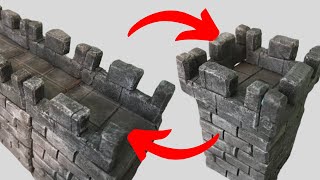 Modular BATTLEMENTS for DampD  Wargaming Terrain Tutorial [upl. by Eigroeg]