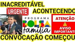 CONVOCAÇÃO JA COMEÇOU MESMO COM VISITAS BOLSA FAMÍLIA [upl. by Airrehs461]