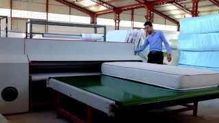 mattress roll packing machine  Packing Pocket Spring Mattress [upl. by Herby]