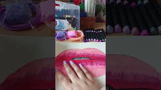 Drawing giant lips purple edition 💜💜tutorial [upl. by Ttegirb]