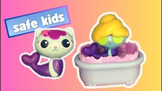 Unbox MerCat Bathroom Gabbys Dollhouse Toy Unboxing Learning Kids Safe Educational Toddler [upl. by Bambi847]