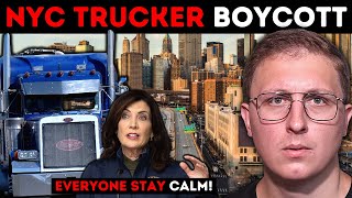 Massive Trucker Boycott Hits NYC [upl. by Nallad]