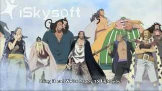 Shanks and Blackbeard meet at Marineford English Subbed [upl. by Rohn]