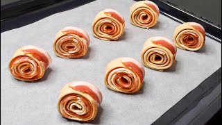 I surprised all the guests Quick and easy puff pastry appetizer with bacon [upl. by Eiznyl]