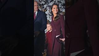 When Catherine and Princess Charlotte match in maroon for Christmas concert in 2022 [upl. by Gayner]