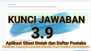 KUNCI JAWABAN 39  Aplikasi Sitasi Ilmiah dan Daftar Pustaka  Terampil membuat makalah [upl. by Sew]