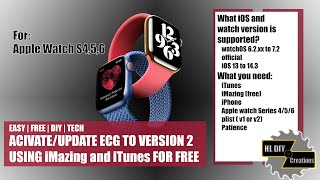 ACTIVATE AND UPDATE ECG VERSION 2 ON IPHONE AND APPLE WATCH ANY COUNTRY  iOS13143  2020 [upl. by Akinihs]