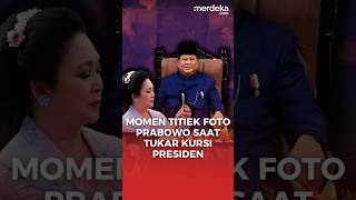 Resmi Dilantik DetikDetik Jokowi Prabowo Tukar Kursi Titiek FotoFoto merdekadotcom [upl. by Nelac]