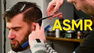 Scissors Only Relaxing Haircut 💈 ASMR BARBER [upl. by Novel]