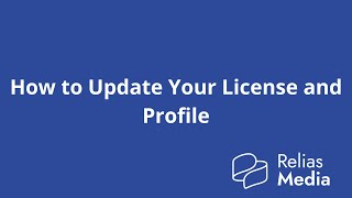 How to Update Your License and Profile Information [upl. by Assetak880]