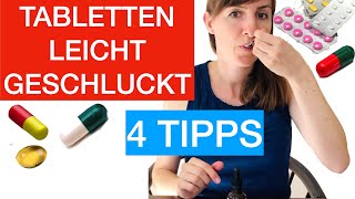 TABLETTEN LEICHT  SICHER SCHLUCKEN 4 Tipps von Logopädin Tabletteneinnahme bei Schluckstörungen [upl. by Anelah]